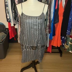NWT Smokey gray sequined dress, size medium
